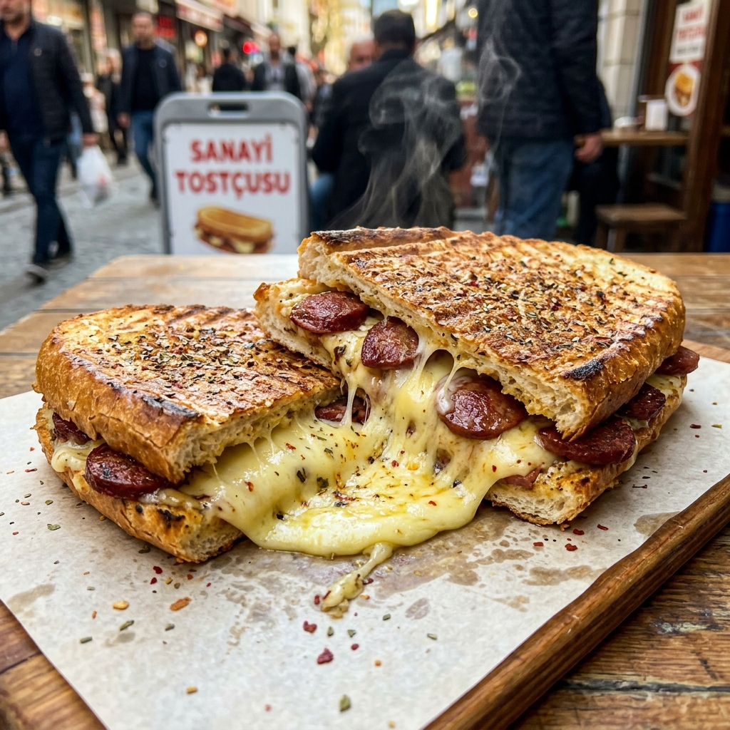 İzmir Konak Patron Sandviç - Yarım Ekmek Bol Salçalı Sanayi Tostu